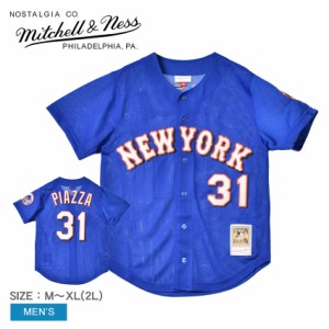 ミッチェルアンドネス ユニフォーム メンズ ブルー 青 ホワイト 白 MITCHELL ＆ NESS ABBF3111-NYM99MPIROYA ウエア トップス ベースボー