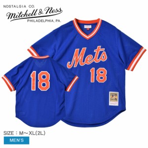 ミッチェルアンドネス ユニフォーム メンズ ダリルストロベリーニューヨークメッツ1986 ブルー MITCHELL ＆ NESS ABPJ3055-NYM86GCAROYA 