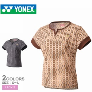 ヨネックス 半袖Tシャツ レディース ウィメンズゲームシャツ ブラック 黒 ブラウン YONEX 20729 カジュアル 半袖 トップス ウェア UVカッ