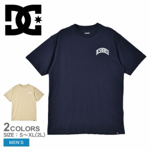 【ゆうパケット可】DCシューズ 半袖Tシャツ メンズ ネイビー 紺 ベージュ DCSHOECOUSA DST231081 半袖 クルーネック アメカジ 人気 ワン