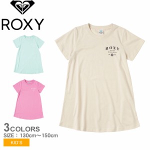 ロキシー ワンピース キッズ ジュニア 子供 MINI ON THE BEACH S／S Tシャツ ホワイト 白 ピンク ROXY TST231118 トップス 半袖 Tシャツ