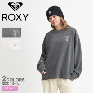 ロキシー スウェット レディース ROXY SURF CLUB ミニ裏毛 トップス ブラック 黒 ベージュ ROXY RLT234028 ウエア 長袖 スエット トップ