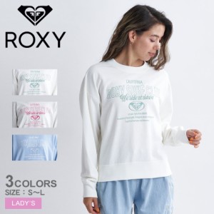 ロキシー 長袖Tシャツ レディース SURF CLUB L／S ホワイト 白 ブルー 青 ROXY RLT241068 トップス ウエア ロンT ロングスリーブ クルー