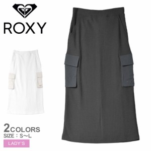 ロキシー スカート レディース CALL ME MAYBE ブラック 黒 ホワイト 白 ROXY RSK241048 ボトムス ロング丈 ウェア スリット シンプル ブ