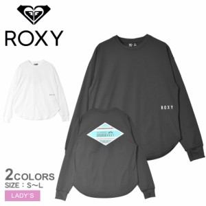 ロキシー ラッシュガード レディース HUNTER RIVER BACKPRINT L／S ラッシュガード ブラック 黒 ホワイト 白 ROXY RLY241813 長袖 水着 