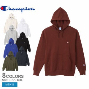 チャンピオン パーカー メンズ プルオーバーフーデッドスウェットシャツ ホワイト 白 グレー ブラック 黒 CHAMPION C3-W101 長袖 プルオ