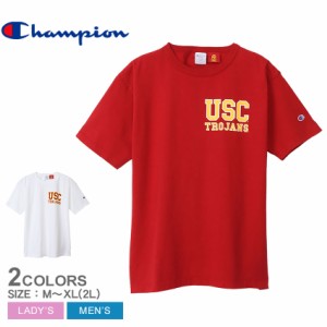 チャンピオン 半袖Tシャツ レディース メンズ ティーテンイレブン ショートスリーブTシャツ レッド 赤 ホワイト 白 CHAMPION C5-X303 Tシ