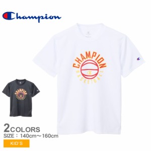 【ゆうパケット可】チャンピオン 半袖Tシャツ キッズ ミニ ショートスリーブTシャツ ホワイト 白 ブラック 黒 CHAMPION CK-ZB319 半袖 バ