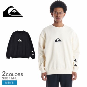 クイックシルバー スウェット メンズ カノア スリー クルー スウェット ブラック 黒 ホワイト 白 QUIKSILVER QPO224151 五十嵐カノア ウ