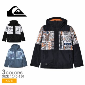 クイックシルバー ジャケット ジュニア 子供 MISSION PRINTED BLOCK YOUTH JK キッズ ブラック 黒 ホワイト 白 ブルー 青 QUIKSILVER EQB