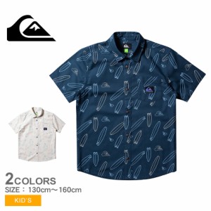 クイックシルバー 半袖シャツ キッズ ジュニア 子供 WHERE IS MY BOARD SS YOUTH ホワイト 白 ネイビー 紺 QUIKSILVER EQBWT03385 男の子