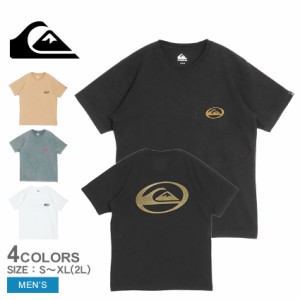 【ゆうパケット可】クイックシルバー 半袖Tシャツ メンズ ブラック 黒 ホワイト 白 QUIKSILVER QST241012 トップス プリント ロゴ グラフ