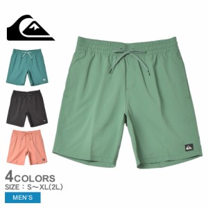 【ゆうパケット可】クイックシルバー スイムパンツ メンズ EVERYDAY SOLID VOLLEY 19 ボードショーツ ブルー 青 グリーン 緑 QUIKSILVER 