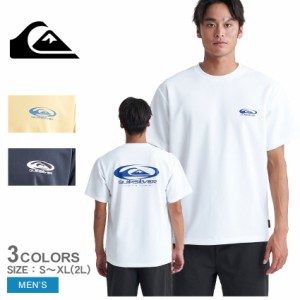 クイックシルバー ラッシュガード Tシャツ メンズ LINE UP SS ホワイト 白 イエロー 黄 BILLABONG QLY242004 半袖Tシャツ トップス ウェ