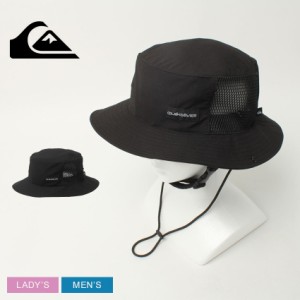 クイックシルバー サーフハット レディース メンズ UV WATER SURF HAT ブラック 黒 QUIKSILVER QSA241718 バケットハット 帽子 あご紐 UP