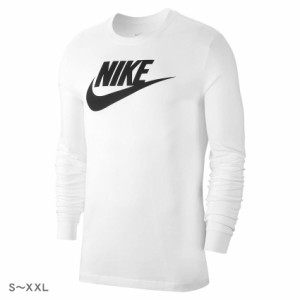 【ゆうパケット可】ナイキ 長袖Tシャツ メンズ NSW アイコン フューチュラ ロングスリーブ Tシャツ 白 ホワイト NIKE CI6292 ロンTウェア