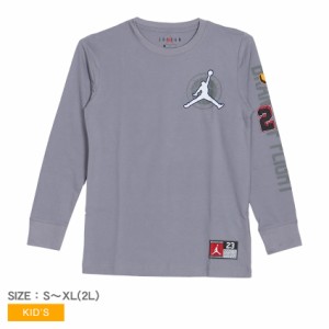 ナイキ 長袖Tシャツ キッズ ジュニア 子供 JORDAN GYM 23 BRAND OF FLIGHT グレー NIKE 95C193-G0W トップス 長袖Tシャツ ロンT クルーネ