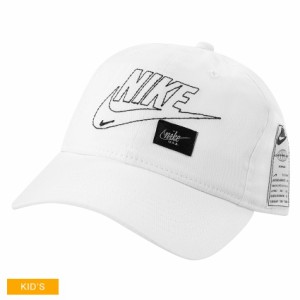 ナイキ 帽子 キッズ ベビー ジュニア 子供 NAN LABEL MASHUP CLUB CAP 4/7 ホワイト 白 ブラック 黒 NIKE 8A3073 ロゴ ストラップバック 