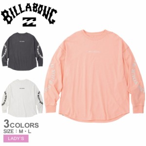 ビラボン 長袖Tシャツ レディース SLV ARCH LOGO LS TEE ルーズロンＴ ブラック 黒 ホワイト 白 ピンク BILLABONG BC014054 ストリート 