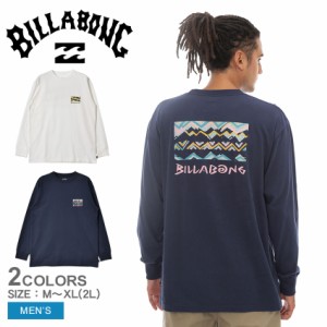 ビラボン 長袖Tシャツ メンズ WAVE WASHED ロンＴ ネイビー 紺 ホワイト 白 BILLABONG BD011054 ウエア トップス 長袖 ロンT ストリート 