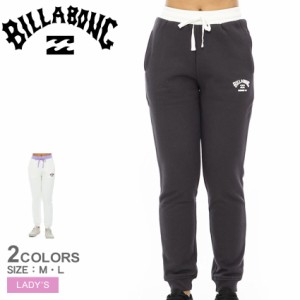 ビラボン スウェットパンツ レディース ブラック 黒 ホワイト 白 BILLABONG BD014028 スエット ボトムス ロング丈 ロングパンツ ブランド