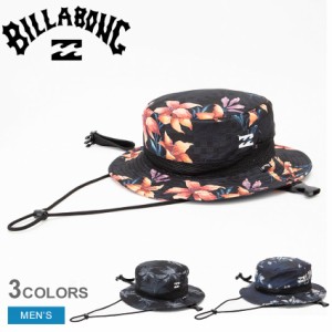 ビラボン バケットハット メンズ SURF HAT PRINT ブラック 黒 ネイビー 紺 BILLABONG BE011969 帽子 ぼうし バケハ ロゴ 紫外線 UVカット