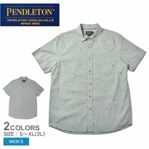 ペンドルトン 半袖シャツ メンズ CARSON S/S SHIRT グリーン 緑 ミント PENDLETON RA566 トップス 半袖 シャツ ウェア ウエア 襟付き 衿