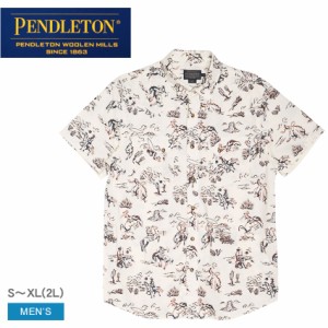 ペンドルトン 半袖シャツ メンズ ララミーショートスリーブシャツ ホワイト 白 ベージュ 生成り キナリ PENDLETON RA866 ウェア ウエア 