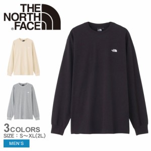 ザ ノースフェイス 長袖Tシャツ メンズ ロングスリーブヌプシコットンティー 黒 ブラック グレー THE NORTH FACE NT32443 ロングTシャツ 