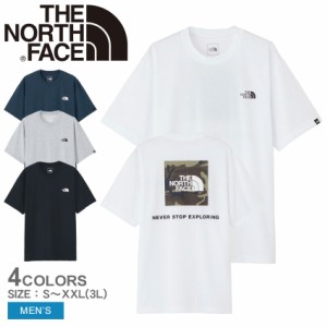 ザ ノースフェイス 半袖Tシャツ メンズ ショートスリーブスクエアカモフラージュティー ホワイト 白 ブラック 黒 THE NORTH FACE NT32437