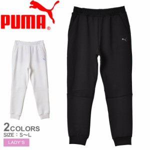 プーマ ジャージ レディース ストレングス トレイン ニット パンツ ブラック 黒 ホワイト 白 PUMA 523542 ウエア ボトムス 吸水 速乾 パ