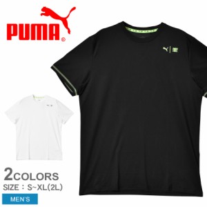 プーマ トレーニングウェア メンズ ランニング ファーストマイル ショートスリーブ Tシャツ ブラック 黒 ホワイト 白 PUMA 523028 ウエア