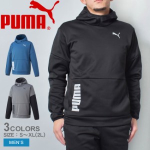 プーマ パーカー メンズ トレインオールデイ パワーフリース フーディー ブラック 黒 グレー ブルー PUMA 522994 ウエア スウェット スエ