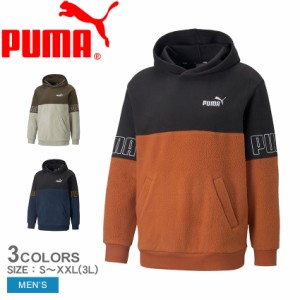 プーマ スウェット メンズ PUMA POWER ウィンタライズ フーディスウェット レッド 赤 グレー ブルー 青 PUMA 672513 プルオーバー フーデ