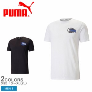 【ゆうパケット可】プーマ 半袖Tシャツ メンズ GRAPHIC SS Tシャツ SLOGAN ブラック 黒 ホワイト 白 PUMA 523751 ウエア トップス ブラン