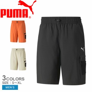 プーマ パンツ メンズ オープン ロード ウーブン ショーツ 9 ブラック 黒 ベージュ オレンジ PUMA 675581 ウエア 吸水 速乾 ショート丈 