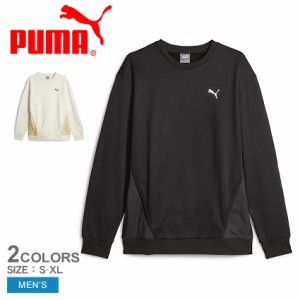 プーマ スウェット メンズ オープンロード クルー スウェット ホワイト 白 ブラック 黒 PUMA 678354 ウェア トレーナー スエット トップ