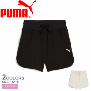 プーマ ショートパンツ レディース HER 5 ショーツ ブラック 黒 ホワイト 白 PUMA 681236 フィットネス ハーフパンツ カジュアル シンプ