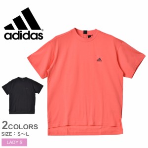 【ゆうパケット可】アディダス Tシャツ レディース ワーディング ルーズフィット Tシャツ ブラック 黒 ピンク オレンジ ADIDAS レディー