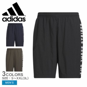 【ゆうパケット可】アディダス ハーフパンツ メンズ WORDING ショーツ ブラック 黒 ネイビー 紺 カーキ ADIDAS BXF27 スポーツ ウェア パ