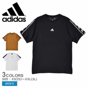 【ゆうパケット可】アディダス 半袖Tシャツ メンズ ブランドラブ 半袖Tシャツ ブラック 黒 ホワイト 白 ADIDAS ECP79 トップス ブランド 