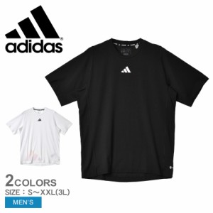 【ゆうパケット可】アディダス 半袖Tシャツ メンズ トレイン アイコンズ 3バーロゴ トレーニングTシャツ ブラック 黒 ホワイト 白 ADIDAS
