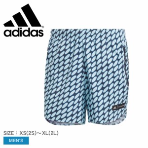 【ゆうパケット可】アディダス ハーフパンツ メンズ マリメッコ ランアイコン スリーストライプスショーツ ブラック 黒 ブルー ADIDAS EU