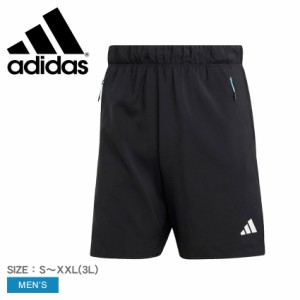  【ゆうパケット可】アディダス ハーフパンツ メンズ トレイン アイコン スリーストライプス トレーニングショーツ ブラック 黒 ADIDAS B