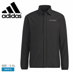 アディダス ジャケット メンズ M TERREX ライトウェイト パデッドジャケット ブラック 黒 ADIDAS HAR25 長袖 ロゴ アウトドア スポーティ