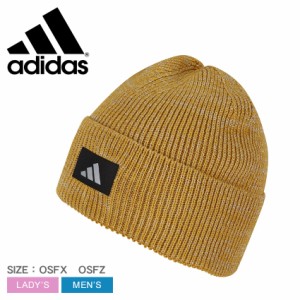 アディダス 帽子 レディース メンズ COLD.RDY リフレクティブ ランニングビーニー イエロー 黄色 ADIDAS DME99 ニット帽 ロゴ アウトドア