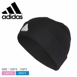 【ゆうパケット可】アディダス 帽子 レディース メンズ COLD. RDY テック カフビーニー ブラック 黒 ADIDAS DMD92 ニット帽 ロゴ アウト