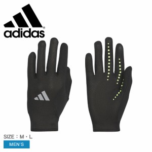 アディダス 手袋 メンズ ランニング グローブ ブラック 黒 ADIDAS IKS44 手袋 グローブ ランニング 防寒具 カジュアル シンプル ロゴ ブ