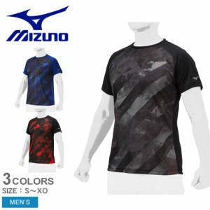 ミズノ Tシャツ 大人 一般 ユニセックス グラフィックプリントTシャツ ブラック 黒 レッド 赤 ネイビー MIZUNO 12JAAT58 野球 ベースボー
