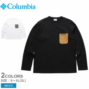 コロンビア 長袖Tシャツ メンズ ヤングストリートロングスリーブクルー ブラック 黒 ホワイト 白 ブラウン COLUMBIA PM0554